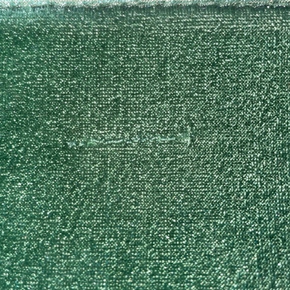 3/$10 Ipsy Glam Bag New November Forest Green Shiny Velvet Gold Zip Makeup Bag - Picture 7 of 8